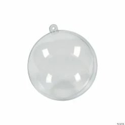 Deals 🔥 3" DIY Medium Clear Ornaments - 12 Pc. 🥰