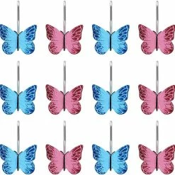Best Pirce 🔔 AGPTEK 12PCS Home Fashions Butterfly Anti Rust Pink and Blue ⌛