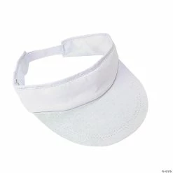 Hot Sale 👍 Bulk DIY White Cotton Visors - 48 Pc. 🧨