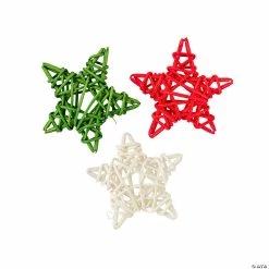 Hot Sale ✨ Christmas Mini Rattan Stars - 12 Pc. 🎁