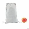 Buy 👏 DIY Medium White Canvas Drawstring Bags - 12 Pc. 🔥