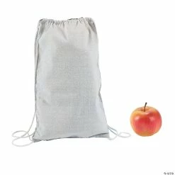 Buy 👏 DIY Medium White Canvas Drawstring Bags - 12 Pc. 🔥