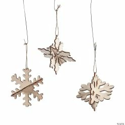 Best Sale 🔔 DIY Unfinished Wood Snowflake Ornaments - Makes 12 😍
