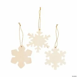 Outlet 🤩 DIY Wood Snowflake Ornaments - 12 Pc. ⭐