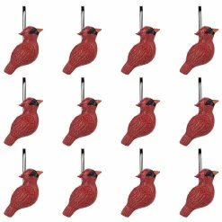 Top 10 😉 FITNATE 12 PCS Anti-Rust Decorative Shower Curtain Hooks Red Bird 🥰