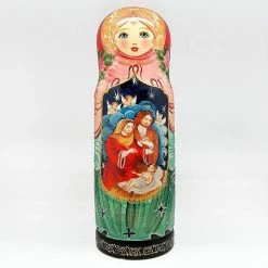 Deals 🔥 G. Debrekht Nativity Hand-Painted Wooden Bottle Gift Box Nativity Holiday Decor 😍