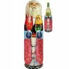 New ❤️ G. Debrekht Santa Matreshka Hand-Painted Wooden Bottle Gift Box 🎄 Christmas Decor ❤️