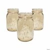 New 😀 Gold Mercury Mason Jars - 12 Pc. 🎁