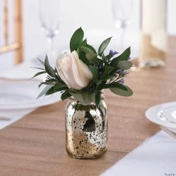 New 😀 Gold Mercury Mason Jars - 12 Pc. 🎁 -Deals Adult Christmas Crafts Store gold mercury mason jars 12 pc 13759764 a04
