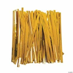 Discount 🔥 Gold Metallic Twist Ties - 600 Pc. 😀