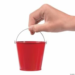 Top 10 💯 Mini Pails - 12 Pc. 🎉 -Deals Adult Christmas Crafts Store mini red favor pails 12 pc 52 42 a02