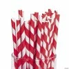 Budget 💯 Striped Paper Straws - 24 Pc. 🎁