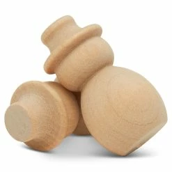 New 🔔 Woodpeckers Crafts, DIY Unfinished Wood 1-13/32" Snowman Peg Dolls, Pack of 100 ⭐