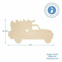 New 🎉 Woodpeckers Crafts, DIY Unfinished Wood 12" 🎄 Christmas Pickup Truck Cutout Pack of 3 👍 -Deals Adult Christmas Crafts Store woodpeckers crafts diy unfinished wood 12 christmas pickup truck cutout pack of 314129089 a02NOWA