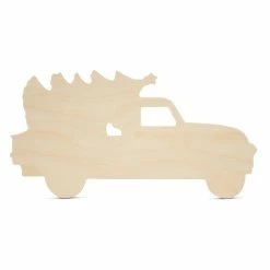 New 🎉 Woodpeckers Crafts, DIY Unfinished Wood 12" 🎄 Christmas Pickup Truck Cutout Pack of 3 👍