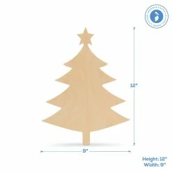 Hot Sale 💯 Woodpeckers Crafts, DIY Unfinished Wood 12" 🎄 Christmas Tree with Star Cutout, Pack of 12 🎉 -Deals Adult Christmas Crafts Store woodpeckers crafts diy unfinished wood 12 christmas tree with star cutout pack of 1214121120 a02NOWA