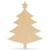 New 🔔 Woodpeckers Crafts, DIY Unfinished Wood 12" 🎄 Christmas Tree with Star Cutout, Pack of 3 👍