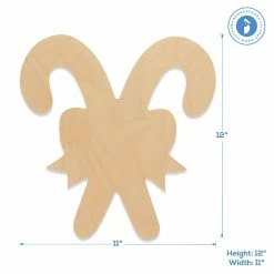 Buy 👍 Woodpeckers Crafts, DIY Unfinished Wood 12" Double 🍬 Candy Cane Cutout, Pack of 12 🤩 -Deals Adult Christmas Crafts Store woodpeckers crafts diy unfinished wood 12 double candy cane cutout pack of 1214120888 a02NOWA