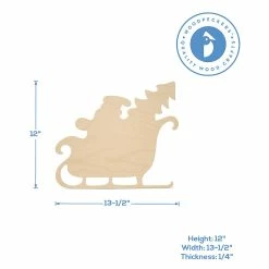 Brand new ✨ Woodpeckers Crafts, DIY Unfinished Wood 12" Loaded Sleigh Cutout Pack of 3 ✨ -Deals Adult Christmas Crafts Store woodpeckers crafts diy unfinished wood 12 loaded sleigh cutout pack of 314128914 a02NOWA