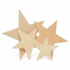 Top 10 ๐ Woodpeckers Crafts, DIY Unfinished Wood 12" Star Cutout, Pack of 3 ๐
