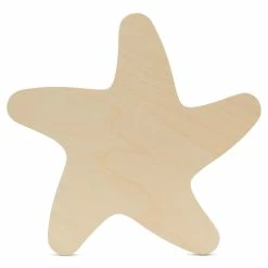 Best Pirce ⌛ Woodpeckers Crafts, DIY Unfinished Wood 12" Starfish Cutouts, Pack of 10 💯