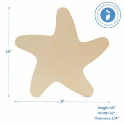 Wholesale 🤩 Woodpeckers Crafts, DIY Unfinished Wood 12" Starfish Cutouts, Pack of 3 ✔️ -Deals Adult Christmas Crafts Store woodpeckers crafts diy unfinished wood 12 starfish cutouts pack of 314123281 a02NOWA
