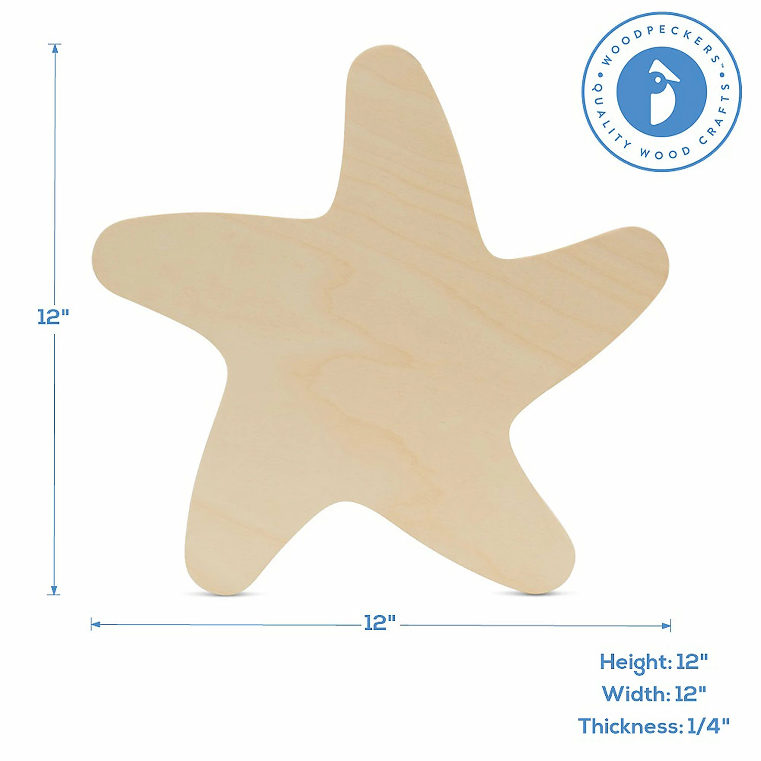 Deals ๐ฏ Woodpeckers Crafts, DIY Unfinished Wood 12" Starfish Cutouts, Pack of 5 ๐ 3 Deals ๐ฏ Woodpeckers Crafts, DIY Unfinished Wood 12" Starfish Cutouts, Pack of 5 ๐ - Image 3