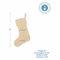 Deals ✨ Woodpeckers Crafts, DIY Unfinished Wood 12" Stocking Cutout Pack of 6 🤩 -Deals Adult Christmas Crafts Store woodpeckers crafts diy unfinished wood 12 stocking cutout pack of 614129067 a02NOWA