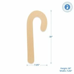 Brand new ❤️ Woodpeckers Crafts, DIY Unfinished Wood 18" 🍬 Candy Cane Cutout, Pack of 5 🧨 -Deals Adult Christmas Crafts Store woodpeckers crafts diy unfinished wood 18 candy cane cutout pack of 514123151 a02NOWA