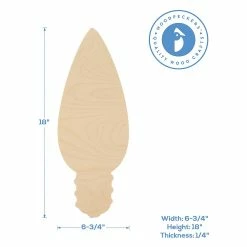 Deals 😀 Woodpeckers Crafts, DIY Unfinished Wood 18" ❄ Christmas Light Bulb Cutout Pack of 6 💯 -Deals Adult Christmas Crafts Store woodpeckers crafts diy unfinished wood 18 christmas light bulb cutout pack of 614129023 a02NOWA