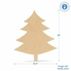 Best Pirce ⌛ Woodpeckers Crafts, DIY Unfinished Wood 18" 🎁 Christmas Tree Cutout, Pack of 5 💯 -Deals Adult Christmas Crafts Store woodpeckers crafts diy unfinished wood 18 christmas tree cutout pack of 514123121 a02NOWA