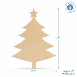 Buy 🔥 Woodpeckers Crafts, DIY Unfinished Wood 18" 🎄 Christmas Tree with Star Cutout, Pack of 3 🌟 -Deals Adult Christmas Crafts Store woodpeckers crafts diy unfinished wood 18 christmas tree with star cutout pack of 314120804 a02NOWA