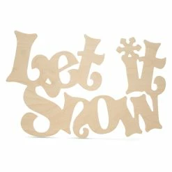 Outlet ๐ฏ Woodpeckers Crafts, DIY Unfinished Wood 18" Let it Snow Cutout Pack of 3 ๐