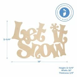 Coupon 👍 Woodpeckers Crafts, DIY Unfinished Wood 18" Let it Snow Cutout Pack of 6 🔥 -Deals Adult Christmas Crafts Store woodpeckers crafts diy unfinished wood 18 let it snow cutout pack of 614129012 a02NOWA