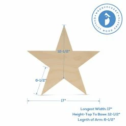 Cheap ⭐ Woodpeckers Crafts, DIY Unfinished Wood 18" Star Cutout, Pack of 5 🥰 -Deals Adult Christmas Crafts Store woodpeckers crafts diy unfinished wood 18 star cutout pack of 514120840 a03NOWA