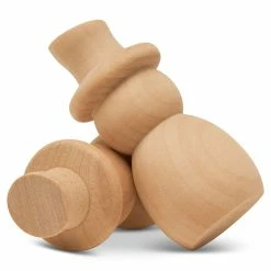 Outlet ๐ Woodpeckers Crafts, DIY Unfinished Wood 2-3/4" Snowman Peg Dolls, Pack of 12 ๐