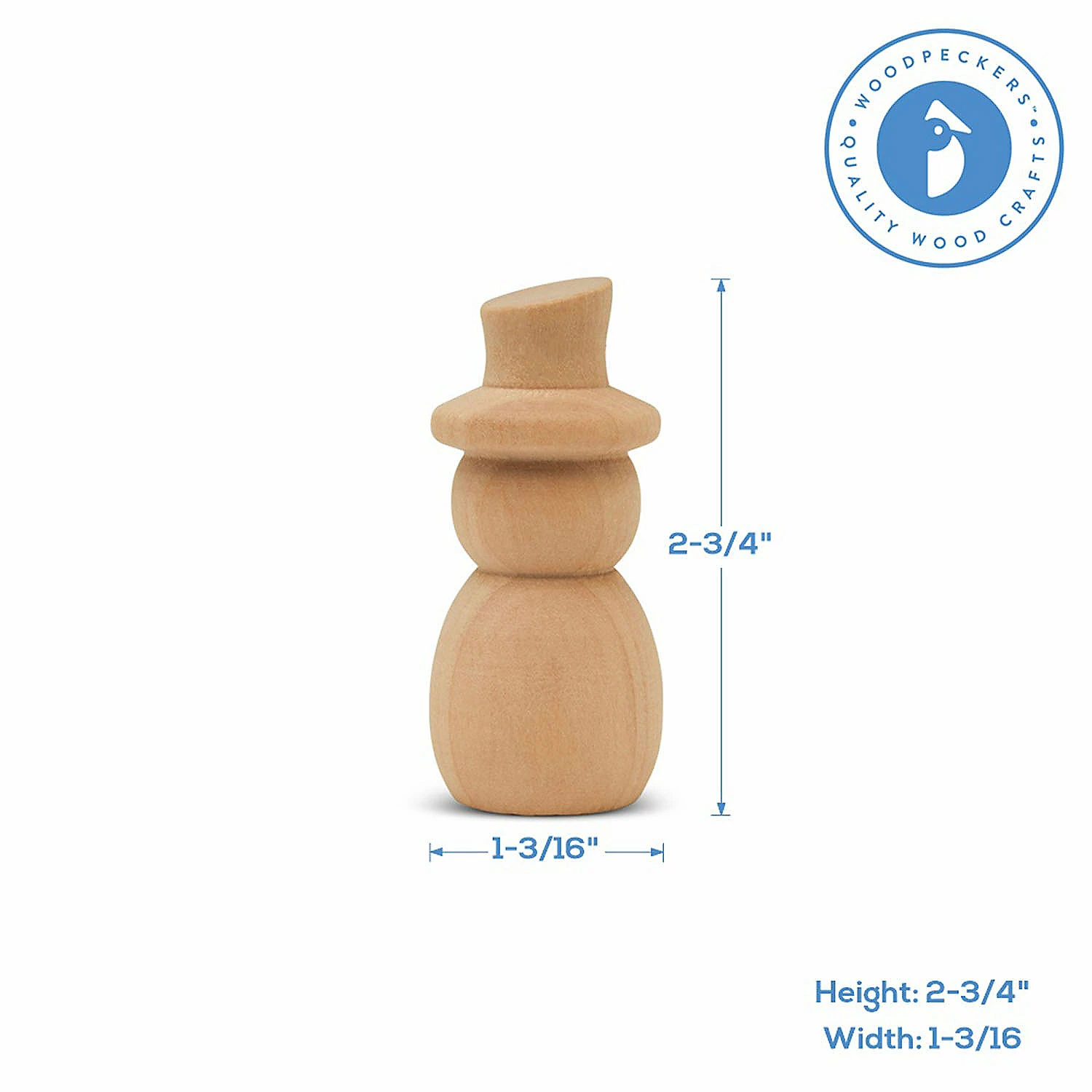 New π₯° Woodpeckers Crafts, DIY Unfinished Wood 2-3/4" Snowman Peg Dolls, Pack of 25 π 4 New π₯° Woodpeckers Crafts, DIY Unfinished Wood 2-3/4" Snowman Peg Dolls, Pack of 25 π - Image 4