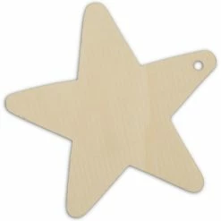 Flash Sale 😍 Woodpeckers Crafts, DIY Unfinished Wood 4" Star Cutout with Hole, Pack of 25 🔔