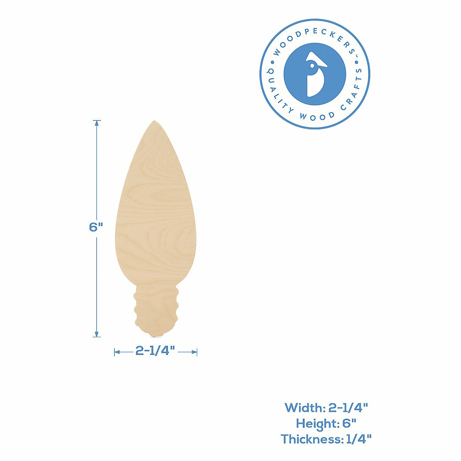 Brand new π Woodpeckers Crafts, DIY Unfinished Wood 6" π Christmas Light Bulb Cutout Pack of 12 𧨠3 Brand new π Woodpeckers Crafts, DIY Unfinished Wood 6" π Christmas Light Bulb Cutout Pack of 12 𧨠- Image 3
