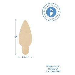 Buy 😍 Woodpeckers Crafts, DIY Unfinished Wood 6" 🎁 Christmas Light Bulb Cutout Pack of 25 🤩 -Deals Adult Christmas Crafts Store woodpeckers crafts diy unfinished wood 6 christmas light bulb cutout pack of 2514129061 a02NOWA