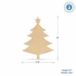 Coupon ❤️ Woodpeckers Crafts, DIY Unfinished Wood 6" 🎁 Christmas Tree with Star Cutout, Pack of 12 🥰 -Deals Adult Christmas Crafts Store woodpeckers crafts diy unfinished wood 6 christmas tree with star cutout pack of 1214118754 a02NOWA