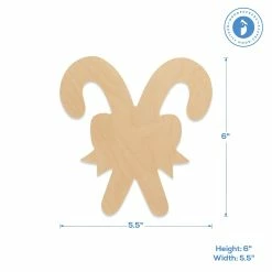 Cheap ✨ Woodpeckers Crafts, DIY Unfinished Wood 6" Double 🍬 Candy Cane Cutout, Pack of 25 ✨ -Deals Adult Christmas Crafts Store woodpeckers crafts diy unfinished wood 6 double candy cane cutout pack of 2514121800 a02NOWA