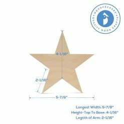 New 👏 Woodpeckers Crafts, DIY Unfinished Wood 6" Star Cutout, Pack of 10 🛒 -Deals Adult Christmas Crafts Store woodpeckers crafts diy unfinished wood 6 star cutout pack of 1014120847 a03NOWA