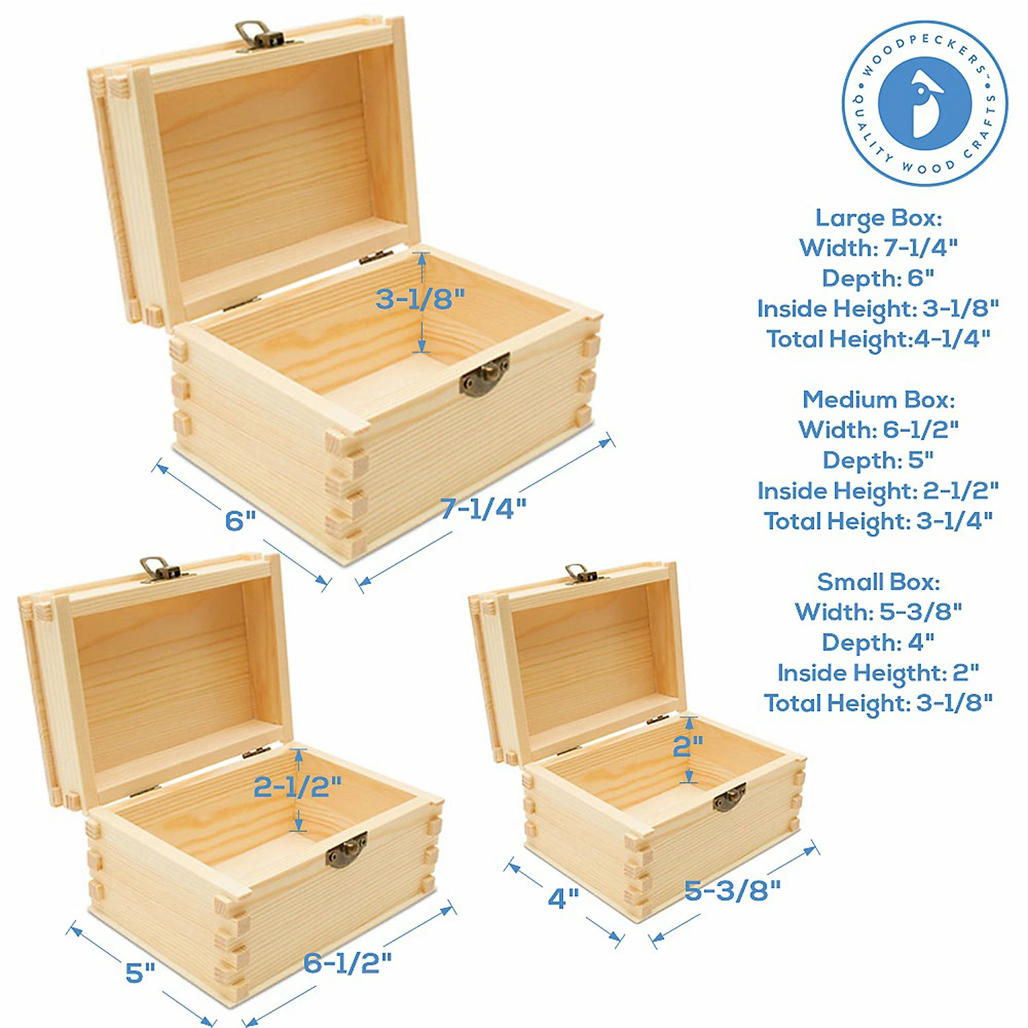 Outlet π Woodpeckers Crafts, DIY Unfinished Wood Set of 3 Nesting Boxes, Pack of 5 π 4 Outlet π Woodpeckers Crafts, DIY Unfinished Wood Set of 3 Nesting Boxes, Pack of 5 π - Image 4