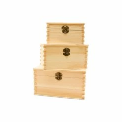 Deals Adult Christmas Crafts Store 19 Outlet 🔔 Woodpeckers Crafts, DIY Unfinished Wood Set of 3 Nesting Boxes, Pack of 5 🎉